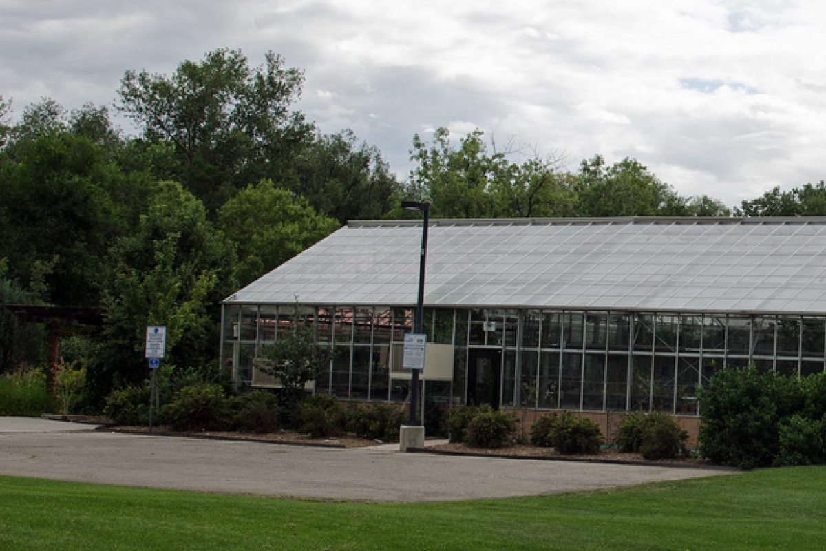 East campus greenhouses wide shot