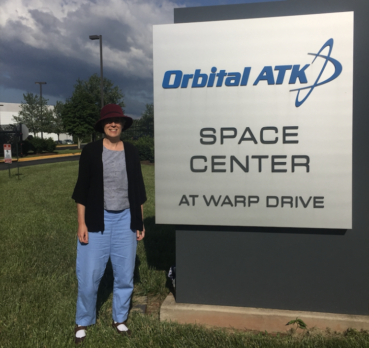 Sarah Withere at Orbital ATK for 2018 internship outside Washington D.C.