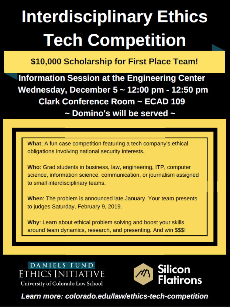 Ethics tech competition flyer