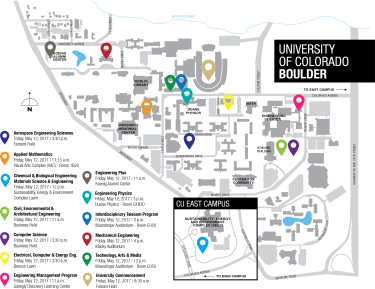 Map of CU Boulder campus