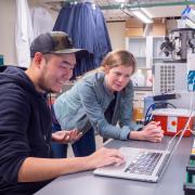 Students working in the lab