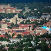 CU Boulder campus seen from the air