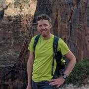 Andrew Kramer outside in a canyon 