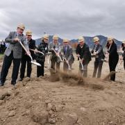 The ceremonial groundbreaking.