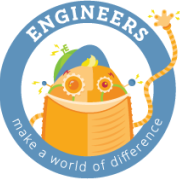 A TeachEngineering logo, with a robot and the words "Engineers make a world of difference."