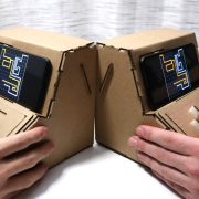 DIY arcade games made out of cardboard and smartphones
