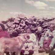  Kaspar Willam, Kurt Gerstle, Stein Sture and JoAnn Silverstein rest on top of Mount Audubon in Colorado, Sept.1984.