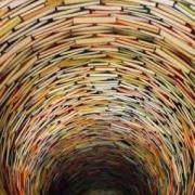 A tunnel made of books