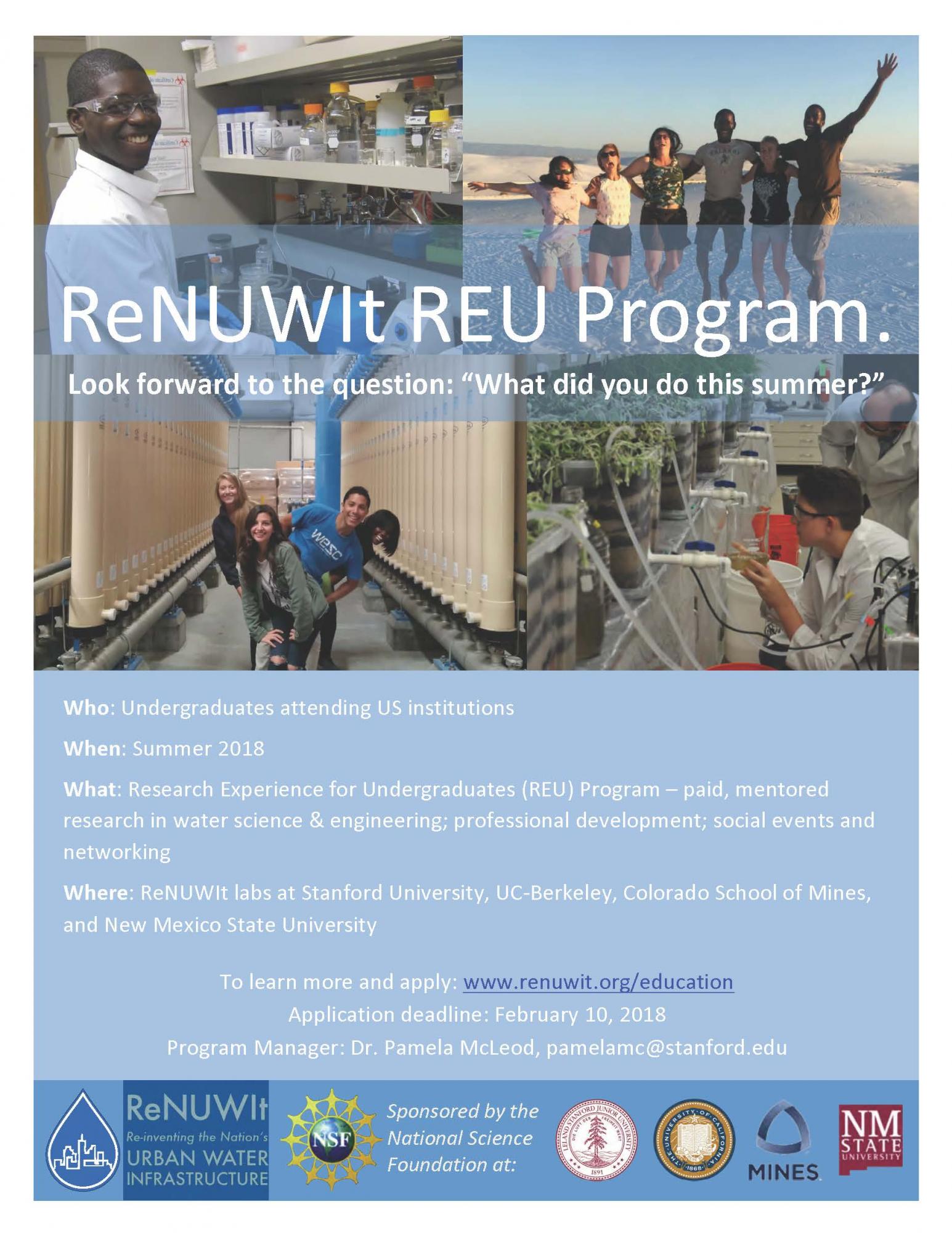 REU Program in Water Science and Engineering Environmental