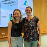 Brooke Marten and Prof. Sherri Cook following her successful thesis defense July 1.