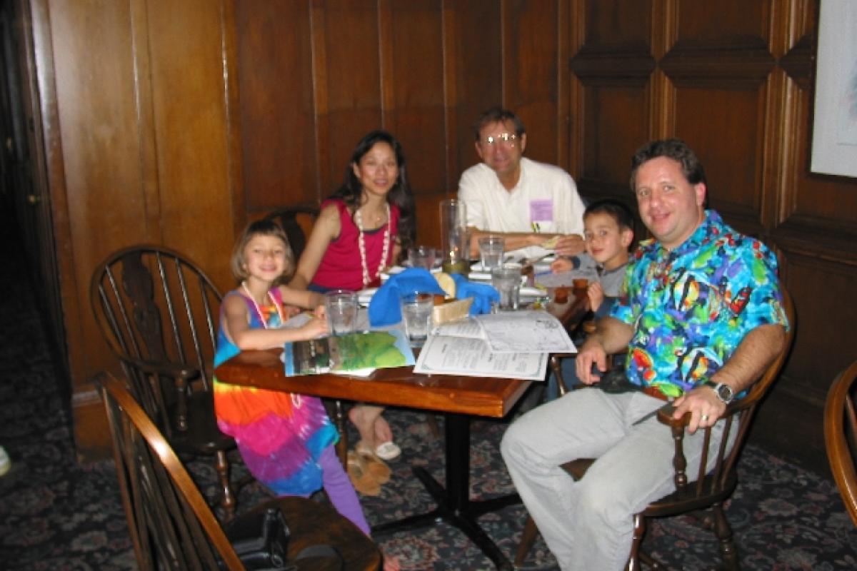 Gene Franklin, Danny Abramovitch, Lucy, Sarah, and Matthew (Dec. 2003)
