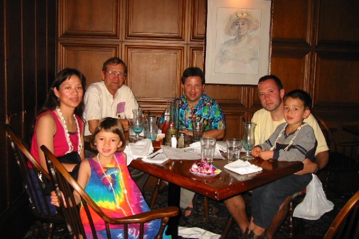 Dinner with Gene Franklin and Danny Abramovitch (Dec. 2003).