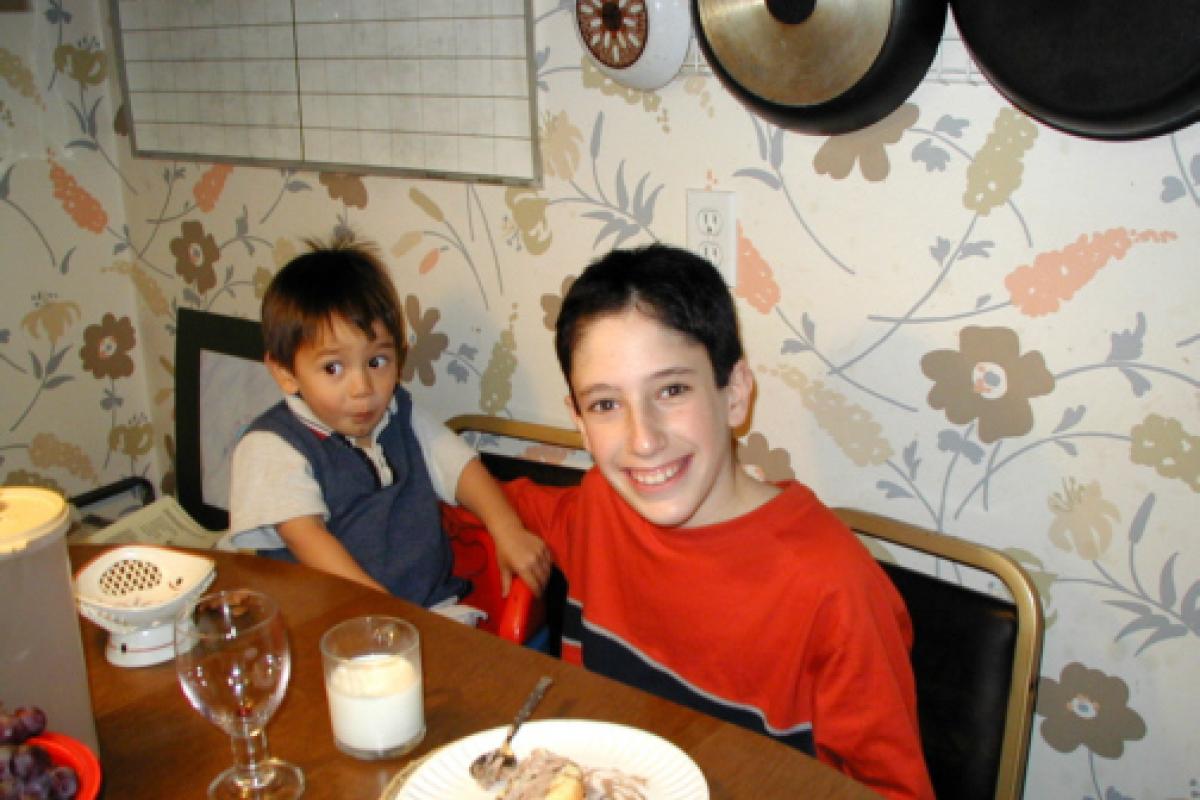 Matthew and cousin David (Nov. 2001).