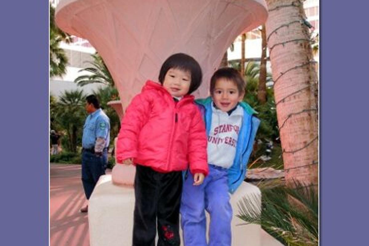 Matthew with cousin Valerie in Las Vegas (Dec. 2002).