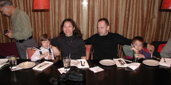 At dinner in Las Vegas (Dec. 2002).​