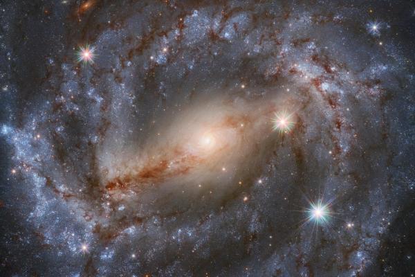 Hubble image of a barred spiral galaxy