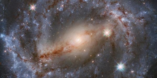 Hubble Space Telescope of a barred spiral galaxy