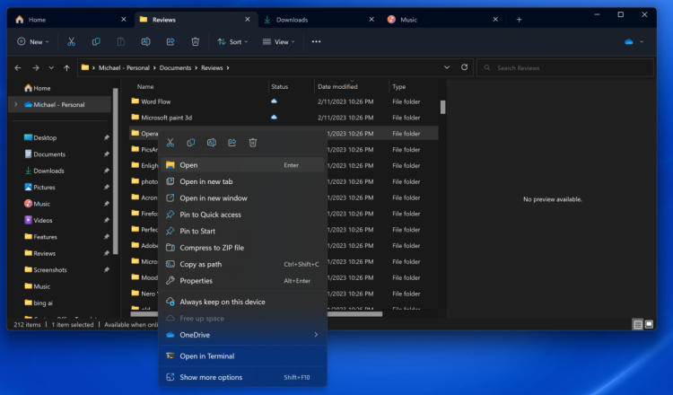 add tabs to file explorer