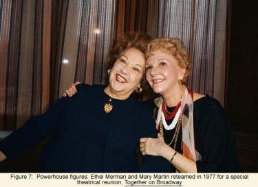  Ethel Merman and Mary Martin reteamed in 1977 for a special theatrical reunion, Together on Broadway