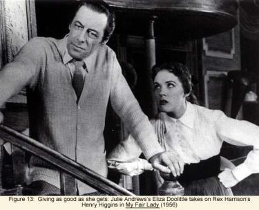  Julie Andrews as Eliza Doolittle takes on Rex Harrison's Henry Higgins in My Fair Lady (1956)