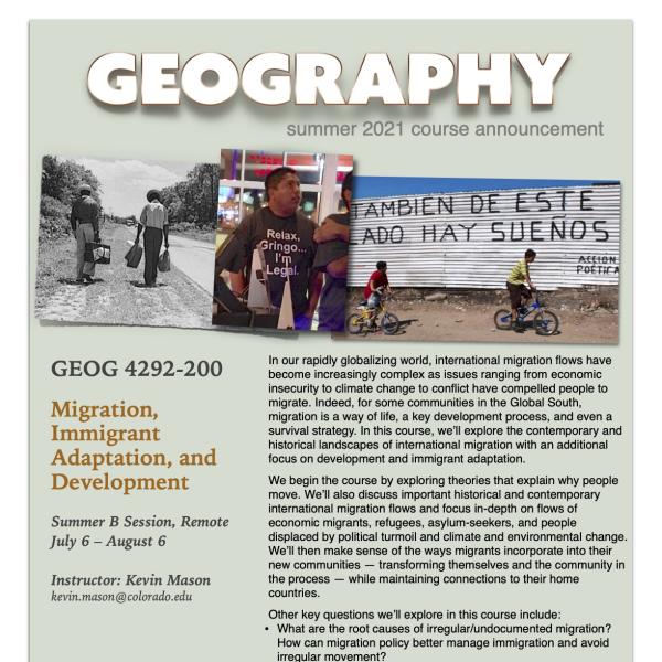 GEOG 4292 Course Flyer for Summer 2021
