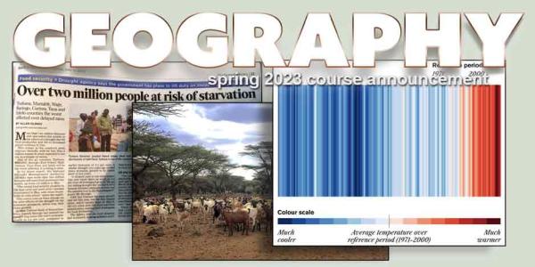 Newspaper warning, drought, graph of high temps