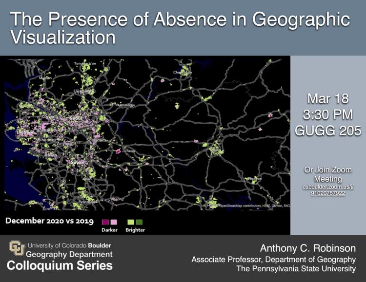 Colloquium poster with title, timeuium 