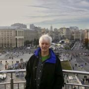 John O'Loughlin overlooks the Maidan Nezalezhnosti in Kyiv where much of the Maidan protests took place in 2014.