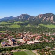 CU Boulder aerial shot