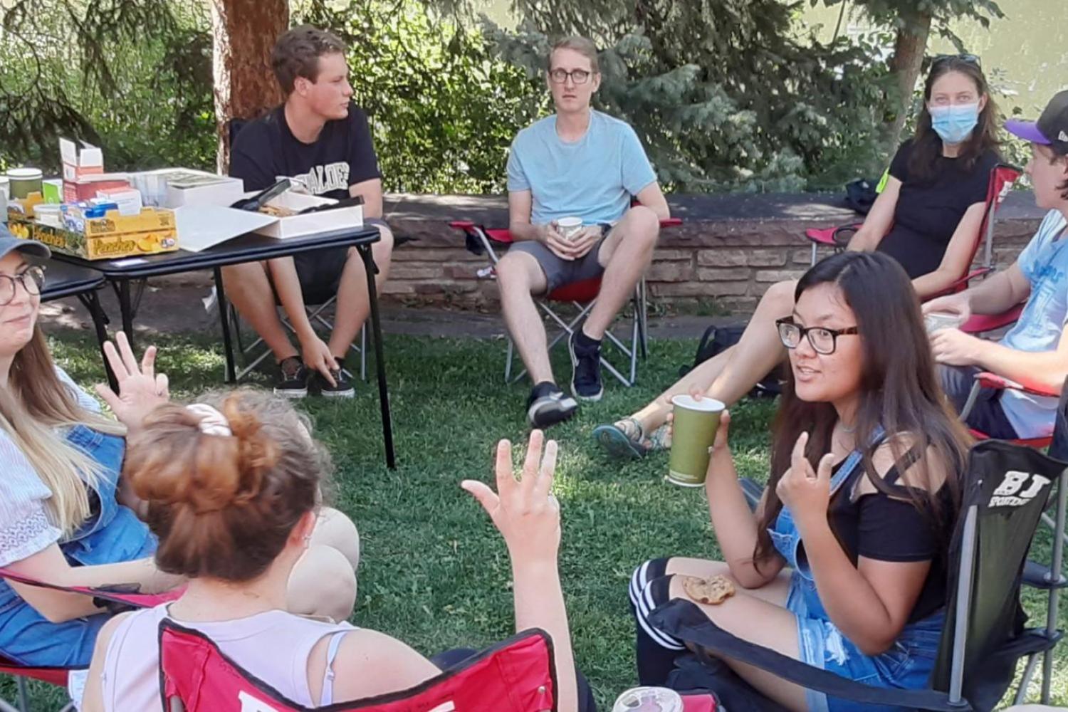 German Conversation Table “Kaffeestunde” Outside of McKenna