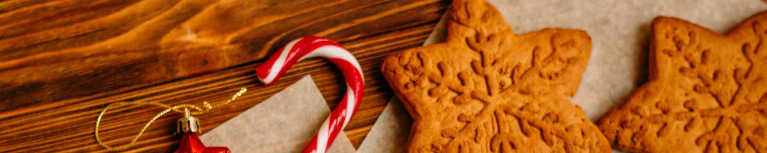 Gingerbread cookies in the shape of stars