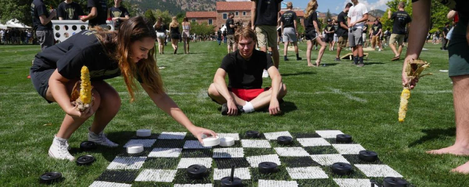 Students playing outdoor games