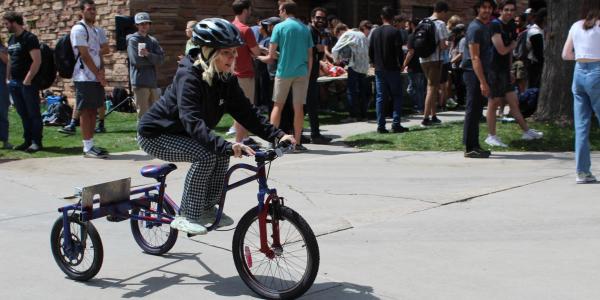 student driving drill-powered vehicle