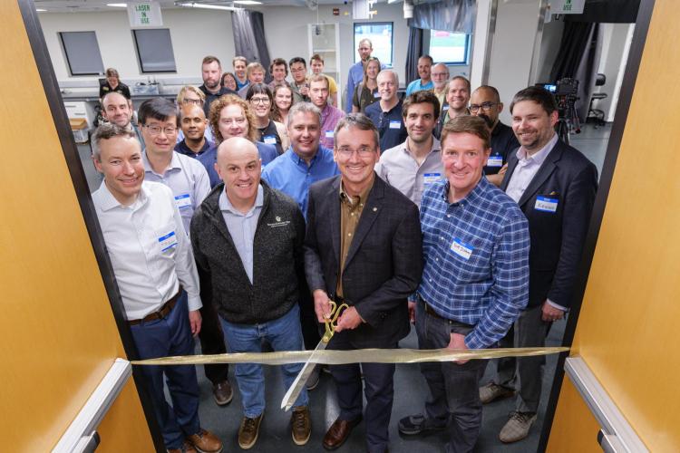 QEI Lab ribbon cutitng