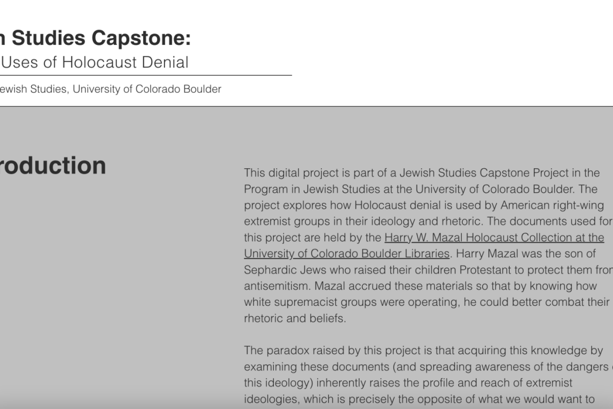 Screen shot of Shane Ball's Capstone Project