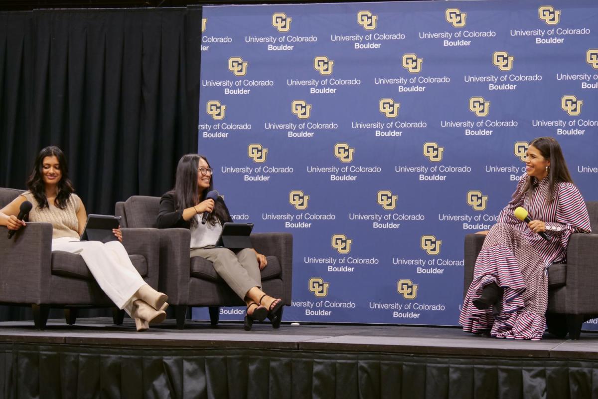 students interviewing America Ferrera