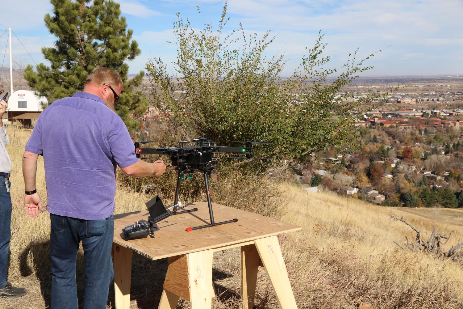 Photo of the drone before flight.