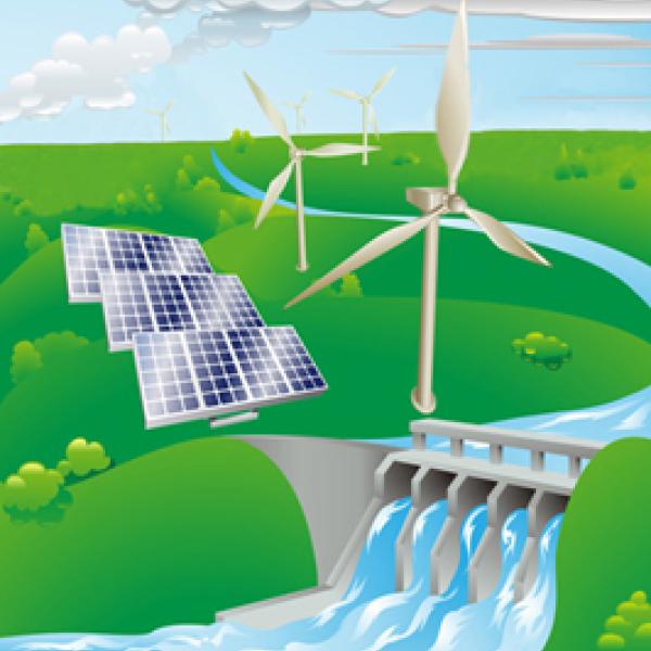 Windfarm and Hydropower Image