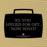  So You’ve Applied for OPT… Now What? Workshop graphic