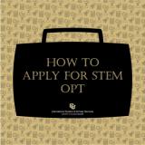 How to Apply for Optional Practical Training (OPT) STEM Extension Workshop graphic