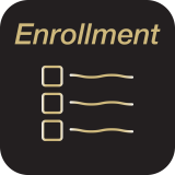 Graphic of a list with Enrollment at the top of it