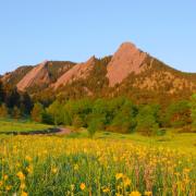 Photo of the Flatirons in Boulder, CO