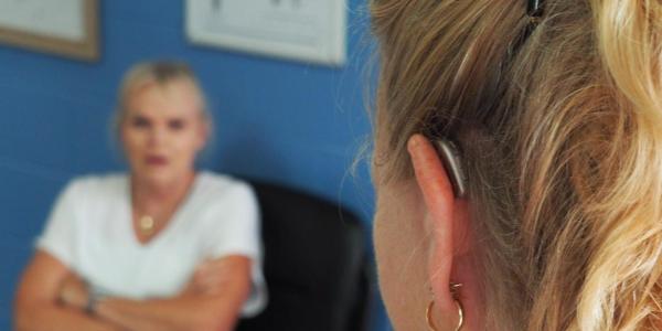 Woman in waiting room