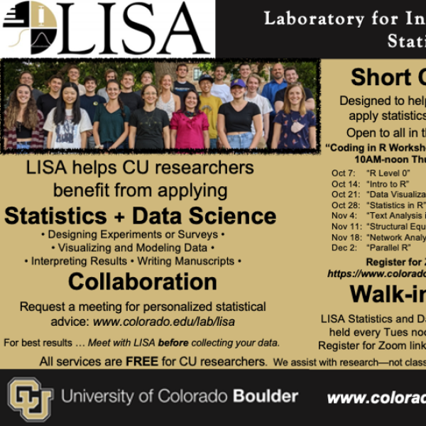 LISA helps CU researchers benefit from applying Statistics and Data Science