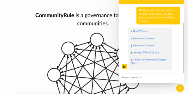 Screenshot of CommunityRule