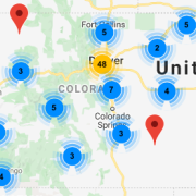 Map of Colorado co-ops from ColoradoCoops.info