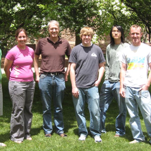 Pardi group in June 2010 standing in a quad