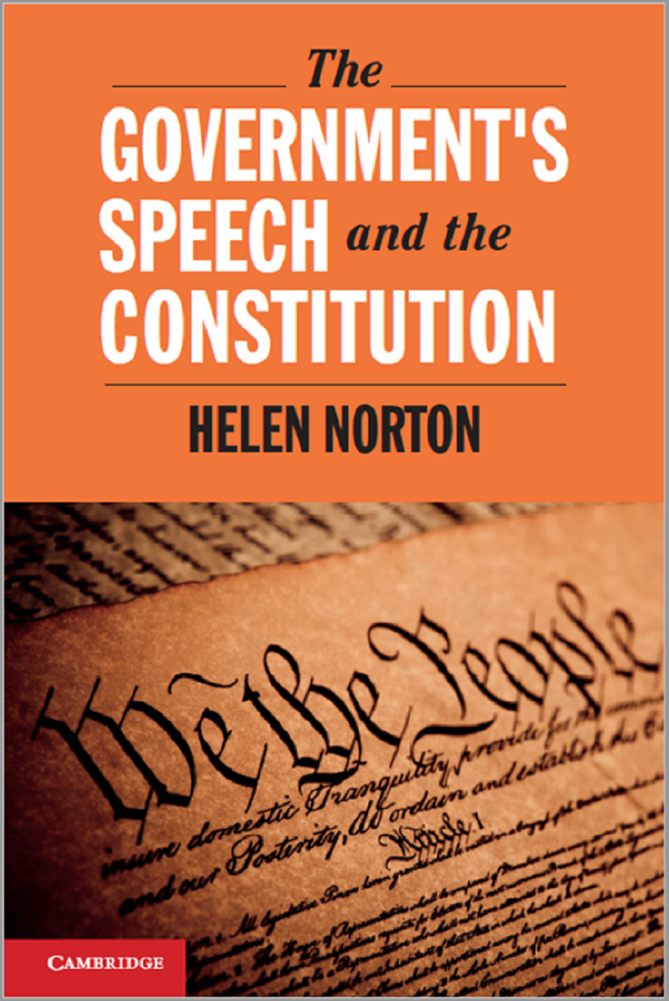 The Government's Speech and the Constitution
