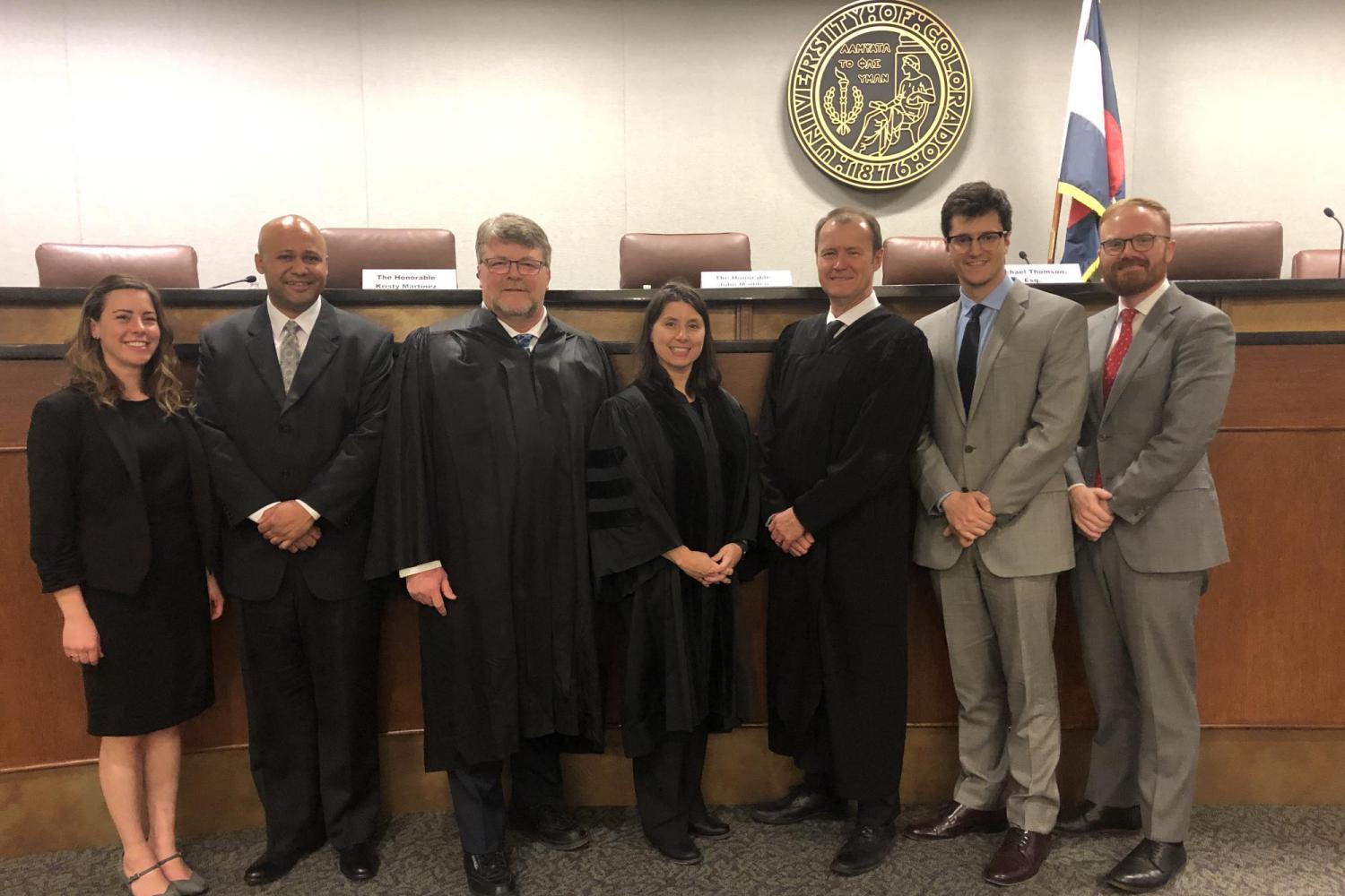 Student Competitors and Judges at the 2020 Purvis Gray Thomson Mock Trial Competition