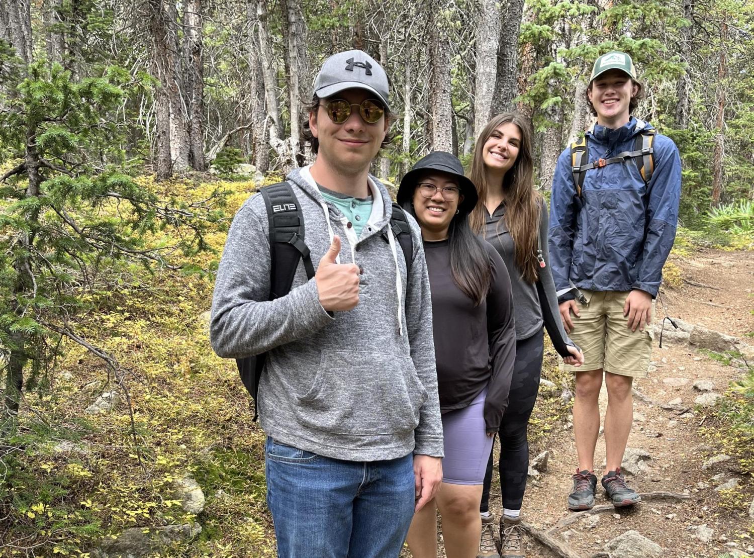 ELI students pose on hiking trail